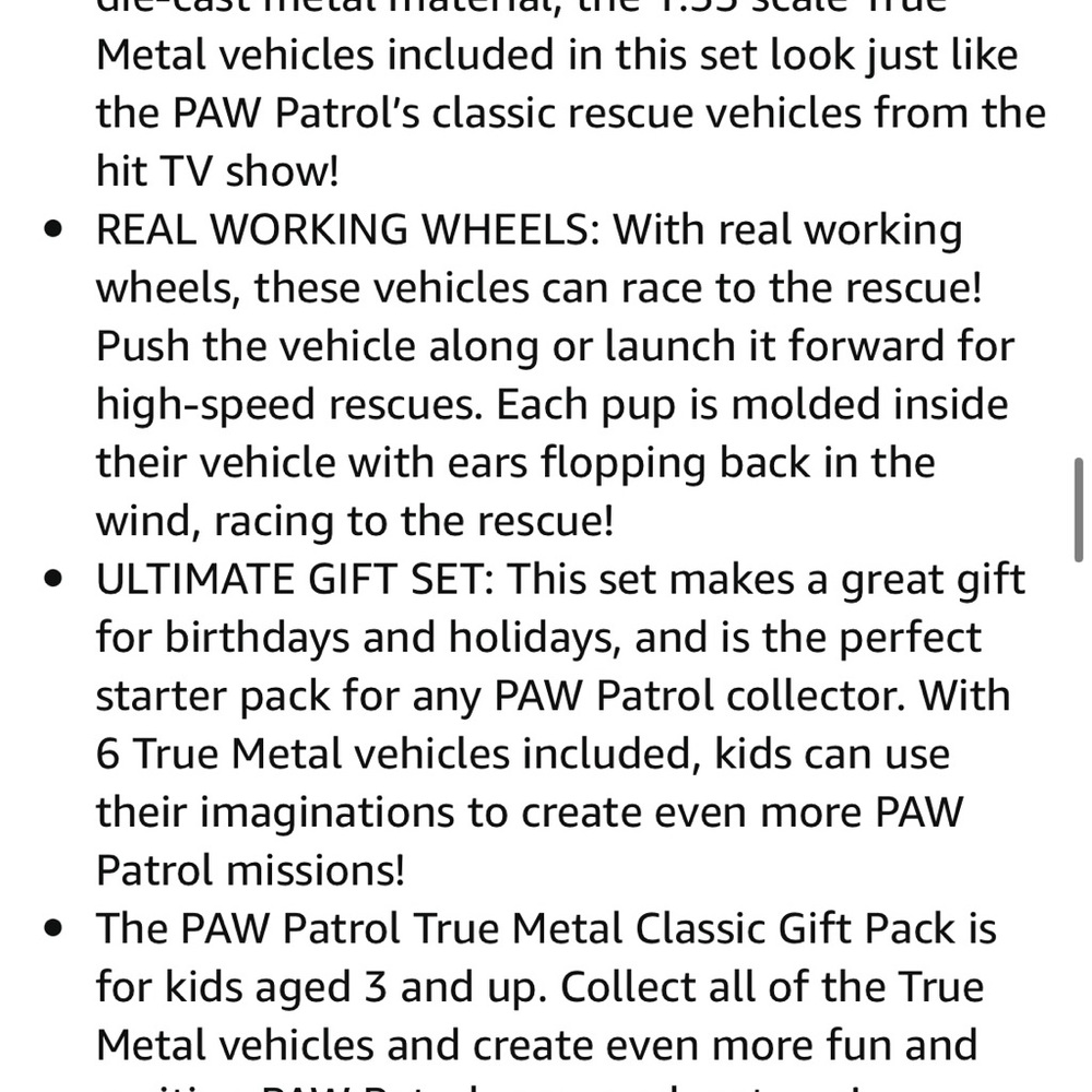 Paw Patrol True Metal 6 Collectible Die Cast Vehicles - Picture 11 of 12